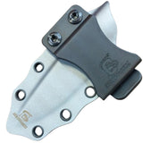 E. Fritz Custom Purple G10 52100 Fixed Blade Knife w/ Skull Kydex Belt Sheath RZ001