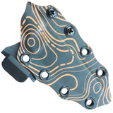 E. Fritz Custom Orange & Black Kirinite 52100 Fixed Blade Knife w/ Kydex Belt Sheath RZ002