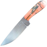 E. Fritz Custom Orange & Black Kirinite 52100 Fixed Blade Knife w/ Kydex Belt Sheath RZ002
