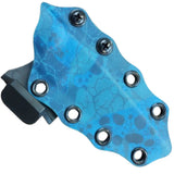 E. Fritz Custom Blue G10 52100 Fixed Blade Knife w/ Kydex Belt Sheath RZ003