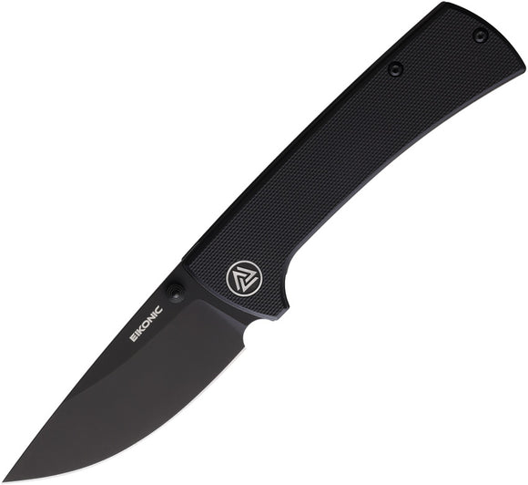 EIKONIC RCK9 Linerlock Black G10 Folding D2 Steel Pocket Knife 100BB