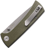 EIKONIC RCK9 Linerlock Green Micarta Folding D2 Steel Pocket Knife 101SSGN
