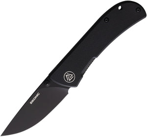 EIKONIC Fairwind Linerlock Black G10 Folding D2 Steel Pocket Knife 220BB
