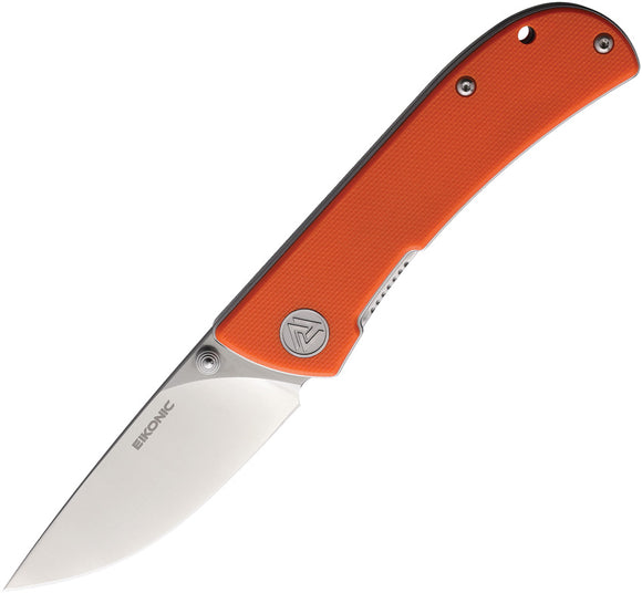 EIKONIC Fairwind Linerlock Orange G10 Folding D2 Steel Pocket Knife 220SOR