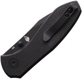 EIKONIC Kasador Linerlock Black G10 Folding D2 Steel Pocket Knife 331BB