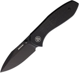 EIKONIC Kasador Linerlock Black G10 Folding D2 Steel Pocket Knife 331BB