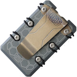 EOS 3.0 Lite Gun Metal Grey Hex Pattern Aluminum 3.5" Wallet 109