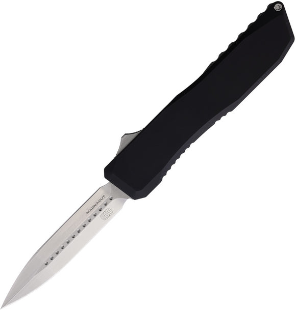 EOS Automatic Harpoon OTF Knife Black Aluminum MagnaCut Dagger Blade 111