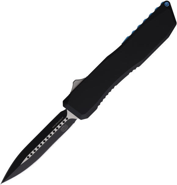 EOS Automatic Harpoon Knife OTF Black Aluminum Double Edge MagnaCut Blade 119