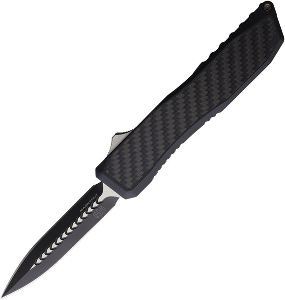 EOS Automatic Harpoon Knife OTF Black Aluminum & Carbon Fiber MagnaCut Dagger Blade 122