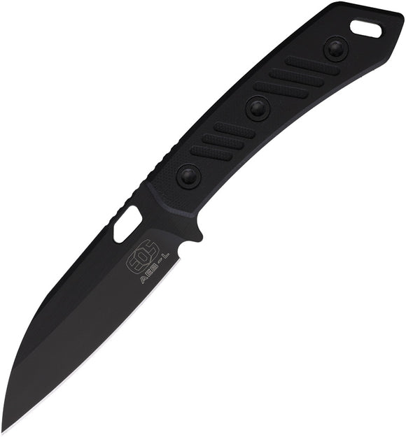 EOS Sandshark Black G10 AEB-L Wharncliffe Fixed Blade Knife w/ Sheath 142