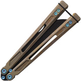 EOS Gremlin Balisong Bronze Titanium S30V Sheepsfoot Butterfly Knife 152