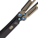 EOS Gremlin Balisong Bronze Titanium S30V Sheepsfoot Butterfly Knife 152