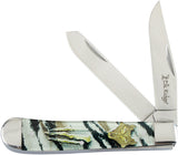 Elk Ridge Gentleman's Trapper White & Black Folding Stainless Pocket Knife 42452BK