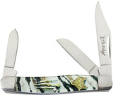 Elk Ridge Gentleman's Stockman White & Black Folding Stainless Pocket Knife 42453BK