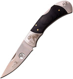 Elk Ridge Bear Folding Pocket Knife Wildlife Black Wood - 539br