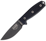 ESEE 8.25" Model 3MIL Black G10 Plain Edge Handle Fixed Blade Knife 3MILPBLK