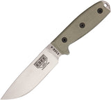 ESEE 9" Model 4 Stainless Fixed Drop Pt Blade Green Handle Knife + Sheath 4PMBSS