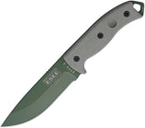 ESEE 10 7/8" Model 5 Fixed Green Blade Green Handle Glass Breaker Knife 5PKOOD