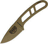 ESEE Dark Earth Fixed Blade Skeletonized Handle Candiru Knife + Sheath CANDE