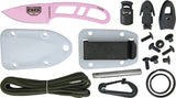 ESEE Pink Fixed Drop Pt Blade Skeletonized Handle Candiru Knife + Kit CANPINKKIT