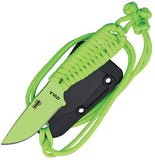 ESEE Izula Venom Green Paracord Wrapped Handle Fixed Drop Blade Knife izvgpc