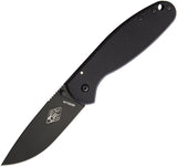 ESEE Expat Medellin AUS-8 Drop Pt Black FRN Framelock Folding Pocket Knife M01B