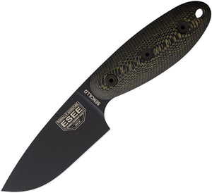 ESEE Sencillo Black & Brown Micarta A2 Steel Fixed Blade Knife w/ Sheath SENCILLOR