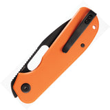 Eutektik EFD Linerlock Orange G10 Folding Black 14C28N Sandvik Pocket Knife 015