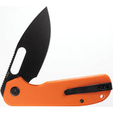 Eutektik EFD Linerlock Orange G10 Folding Black 14C28N Sandvik Pocket Knife 015