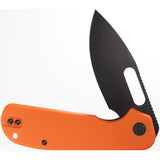 Eutektik EFD Linerlock Orange G10 Folding Black 14C28N Sandvik Pocket Knife 015