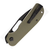 Eutektik EFD Linerlock OD Green G10 Folding Black 14C28N Sandvik Pocket Knife 017