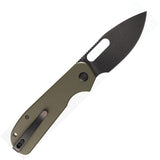 Eutektik EFD Linerlock OD Green G10 Folding Black 14C28N Sandvik Pocket Knife 017