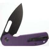 Eutektik EFD Linerlock Purple G10 Folding Black 14C28N Sandvik Pocket Knife 018