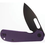 Eutektik EFD Linerlock Purple G10 Folding Black 14C28N Sandvik Pocket Knife 018