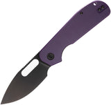 Eutektik EFD Linerlock Purple G10 Folding Black 14C28N Sandvik Pocket Knife 018