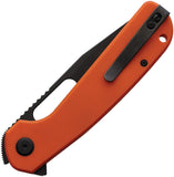 Eutektik Trinity Linerlock Orange G10 Folding Black 14C28N Sandvik Pocket Knife 020