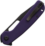 Eutektik Trinity Linerlock Purple G10 Folding Black 14C28N Sandvik Pocket Knife 022