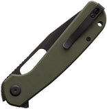 Eutektik Trinity Linerlock OD Green G10 Folding Black 14C28N Sandvik Pocket Knife 023