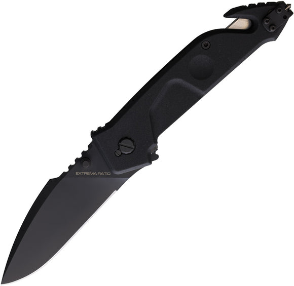 Extrema Ratio MF1 Linerlock Black Ruvido Aluminum Folding N690 Knife 0134RVB