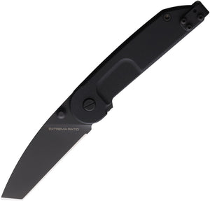 Extrema Ratio BF1 CT Black Ruvido Aluminum Folding N690 Tanto Knife 0144RVB