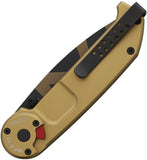 Extrema Ratio BF2 CD Linerlock Desert Tan Aluminum Folding Bohler N690 Pocket Knife 0145DW
