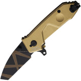 Extrema Ratio MF0 T Linerlock Desert Tan Aluminum Folding N690 Knife 0148DW