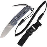 Extrema Ratio BF2 HELMSMAN Dive Linerlock Gray Aluminum Folding N690 Knife 0163SW