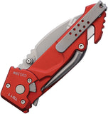 Extrema Ratio T911 Linerlock Red Aluminum Folding N690 Pocket Knife 0164SWRED