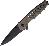 Extrema Ratio Caimano Nero N.A. Linerlock Tactical Mud Aluminum Folding N690 Knife 0166BLKTM