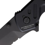 Extrema Ratio Caimano Nero N.A. Linerlock Black Aluminum Folding N690 Knife 0166BLK