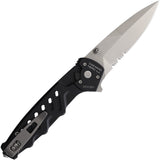 Extrema Ratio Caimano Nero N.A. Linerlock Black Aluminum Folding N690 Knife 0166SATBLK