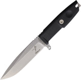 Extrema Ratio Folgore Black Forprene Nitrogen Steel Fixed Blade Knife w/ Sheath 0202NITSWBLK