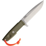 Extrema Ratio F.O.K. Outdoor Green G10 Nitrogen Steel Fixed Blade Knife w/ Sheath 0202NITSWGR